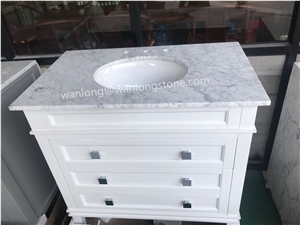Carrara White Vanity Tops Honeycomb Backer