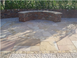 Camel Dust - Natural Classic Circle Patio Paving