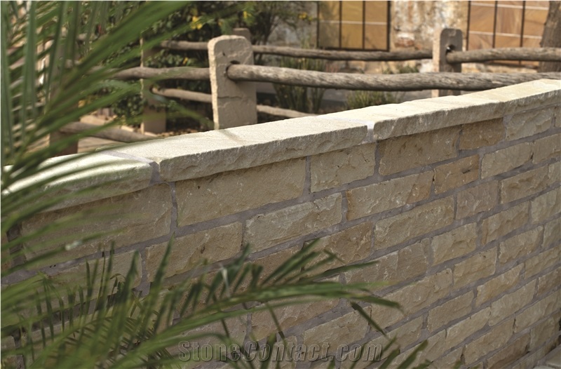 Mint Tumbled Natural Stone Wall Coping