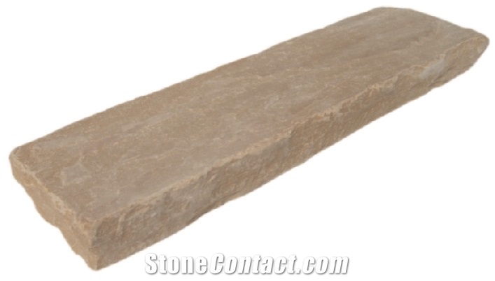 Ochre Yellow Tumbled Natural Stone Wall Coping