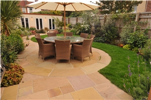 Yellow Gold Sandstone Riven Paving