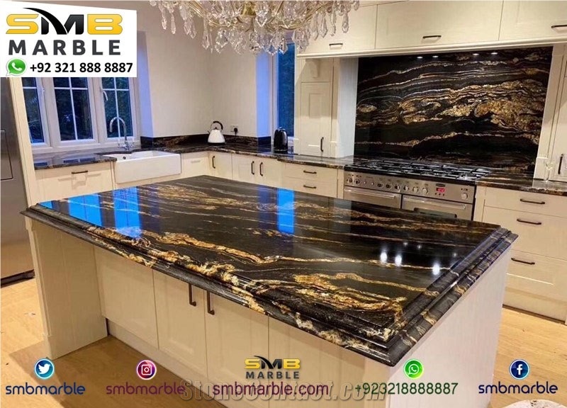 Black and Gold - Slabs Tiles Marble Stone Quarry