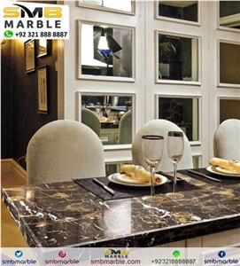 Black & Gold Marble Slabs & Tiles - Pakistan