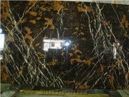 Black Gold Marble Tiles for Wall and Floor Cladding