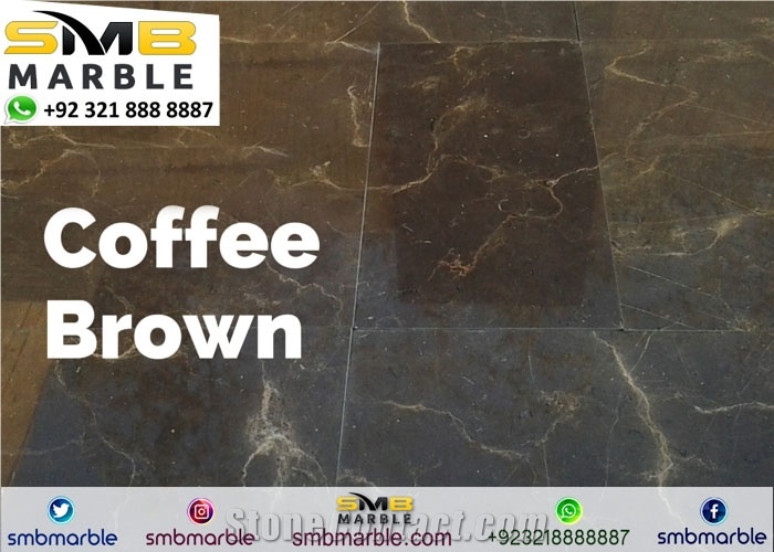 Coffee Brown Marble Slabs & Tiles, Brown Marble