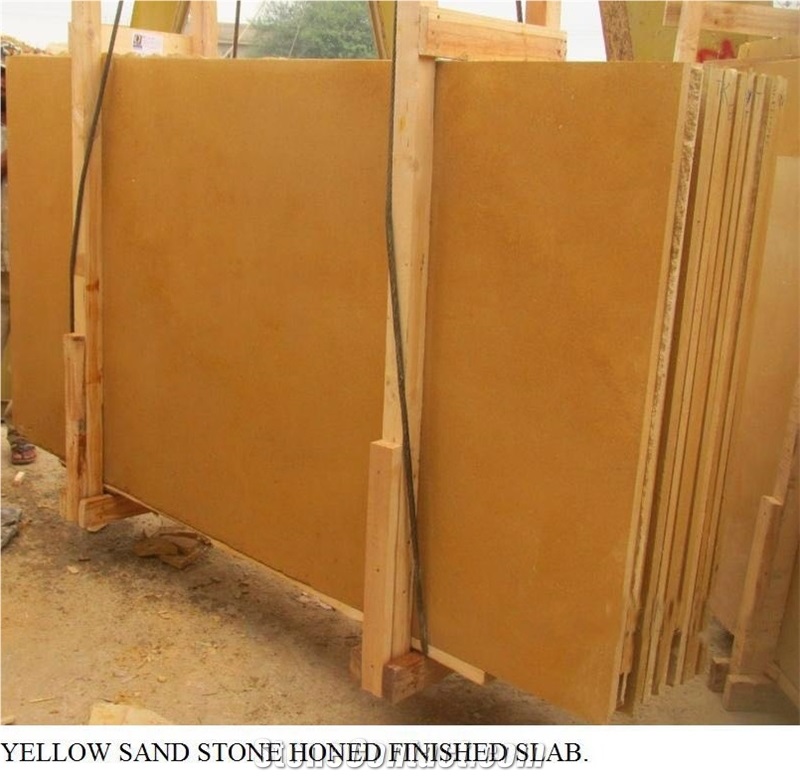 Yellow Sandstone Slabs & Tiles, Pakistani Mango Sandstone