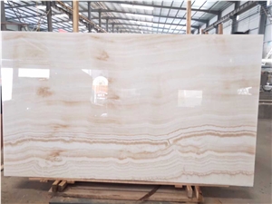 Striped White Onyx Slabs with 1.8cm