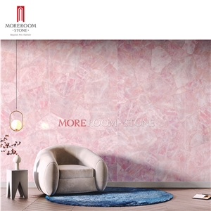 Rosa Pink Ceramic Big Size Tile Slab Bathroom Wall
