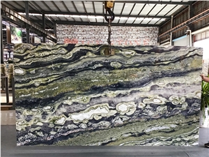 Twilight Green Marble Bookmatch Slabs&Tiles Polish
