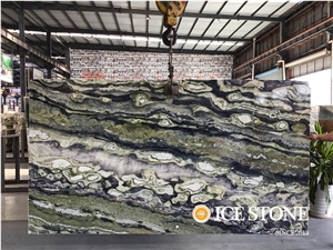 Twilight Green Marble Bookmatched Slabs