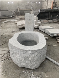 Grey Granite Flowerpot for Municipal Project
