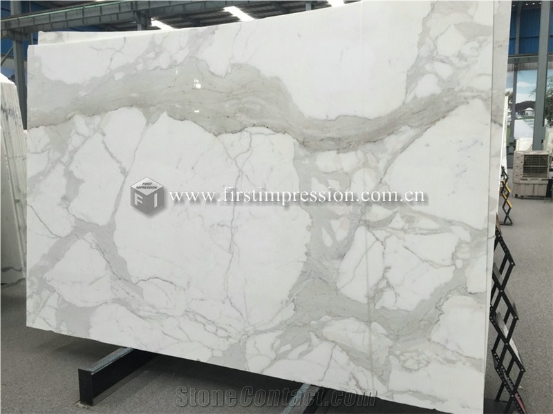 Hot Italy Calacatta Gold Marble Slab for Bookmatch