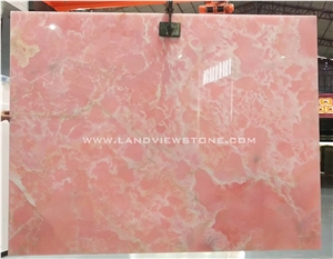 Luxury Rosa Pink Onyx Stone Tile Wall Onyx Stones