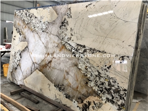 Pandora White Ivory Beige Granite Slabs Tiles