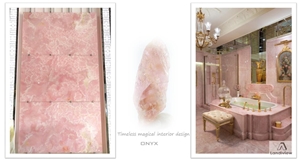 Pink Onyx Slabs for Bathroom Wall and Floor Tiles
