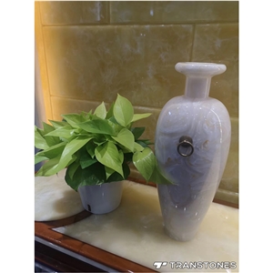 Artificial Alabaster Stone Marble Backlit Onyx Vases