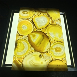 Translucent Yellow Agate Slabs for Interior Wall
