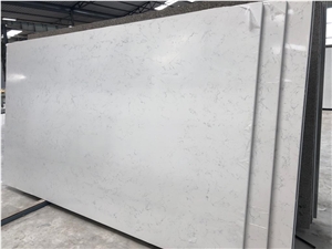 Carrara White Quartz Slabs
