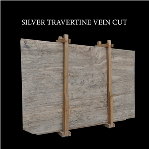 Silver Travertine Vein Cut Slabs
