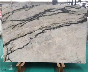 China Clivia Marble White Wall Stone Tile Slab