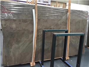 China Coffee Cafe Brown Marble Polished Slabs