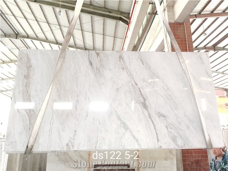 China Jiashi White Marble Grey Vein Floor Tiles