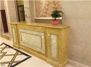China Kellen Gold Marble Yellow Stone Tiles Slabs
