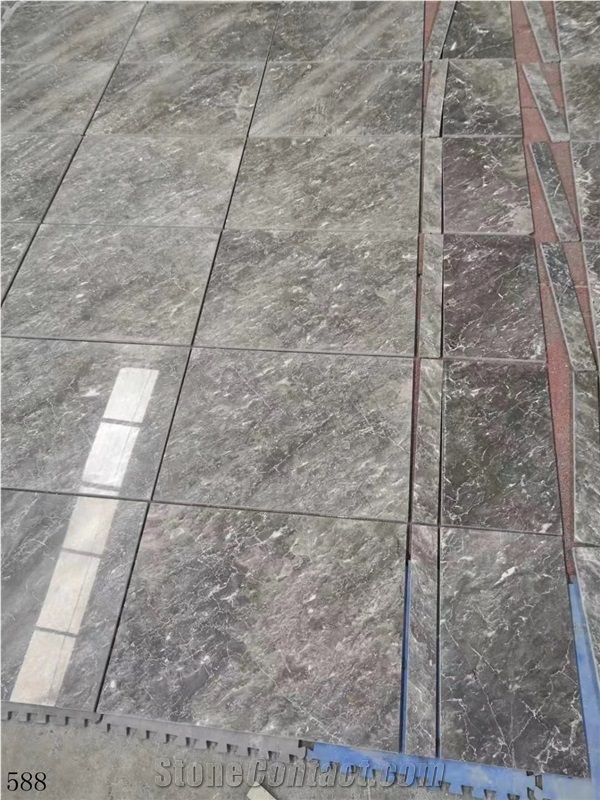 Ocean Gray Fossil Marble Floor Tiles 40x40cm