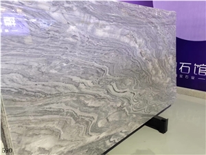 Wave Rio Grey Marble Bookmatch Wall Paving Tiles