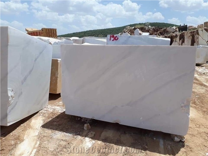 Turkish Denizli White Marble Blocks