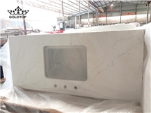 Artificial Stone Calacatta Countertops Polished Top