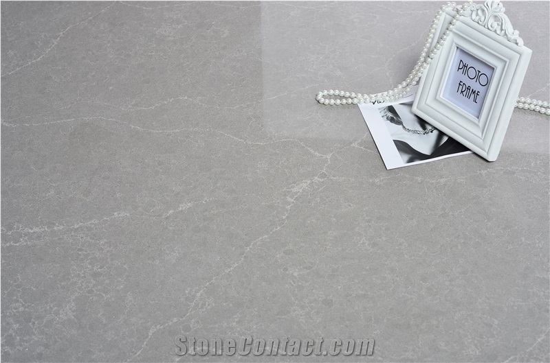 Artificial Stone Grey Quartz Slabs Wall Tiles