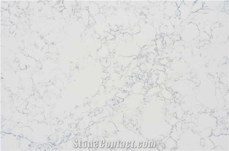 Calacatta Silver Quartz Stone For Bathroom Counter Top