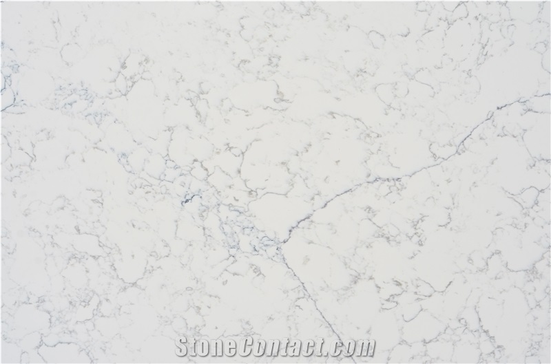 Calacatta Silver Quartz Stone For Bathroom Counter Top