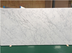 Calacatta White Quartz Stone for Bathroom Counter Top