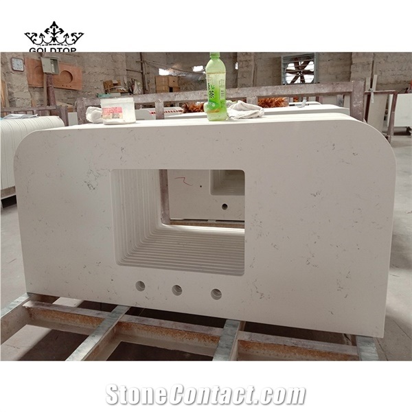 Carrara White Quartz Countertops for Bath
