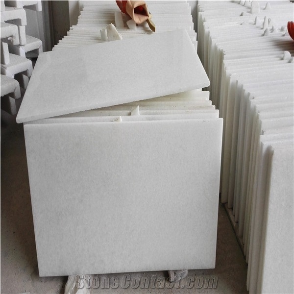 Crystal White Marble Tiles Flooring