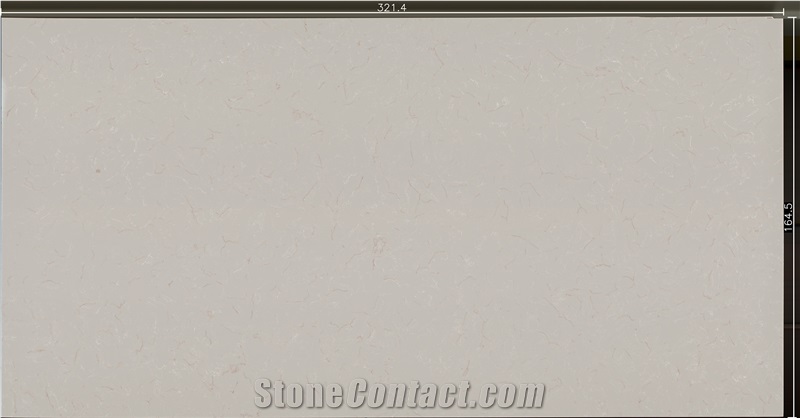 Polished Grey Vein Carrara Quartz Kitchen Slab