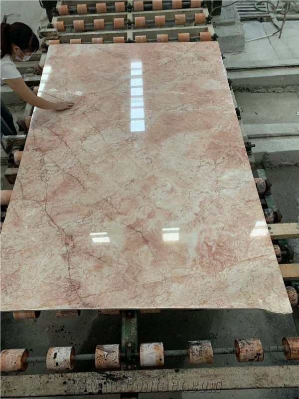 Rose Pattern Quartz Stone Slabs Wall Tiles