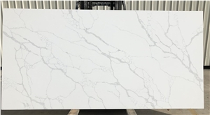 White Calacatta Quartz Slabs and Countertops