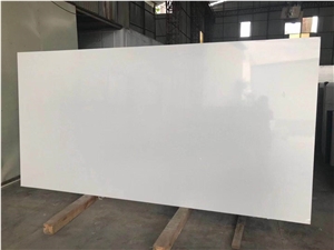 Artificial Quartz White with Crystal Panels