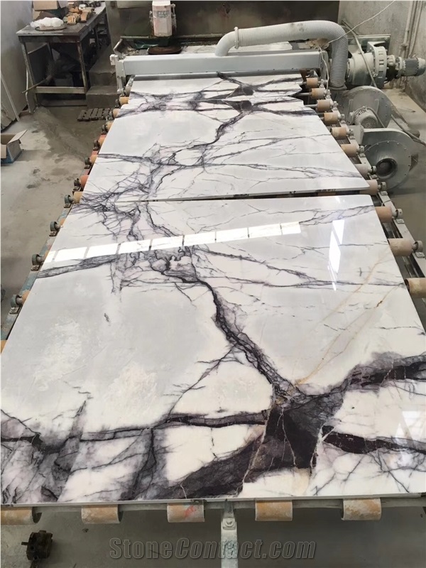 Book Matching Milas Lillac Marble Stone Slab