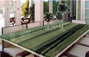 Brazil Verde Bamboom Quartzite Green Table