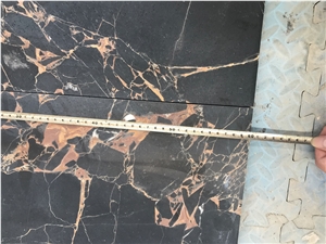 China Portoro Gold Marble Tiles Vendome Noir Slabs