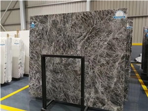 China Silver Color Grey Fox Marble Honed Tiles