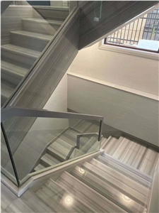 Light Grey Marble Step Floor Stairs Tile