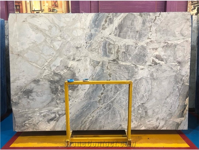 Natural Grey Rock Marble Countertop Tile Slab