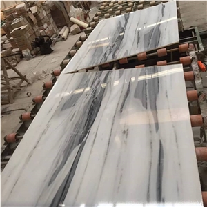 Natural White and Grey Marble Slab