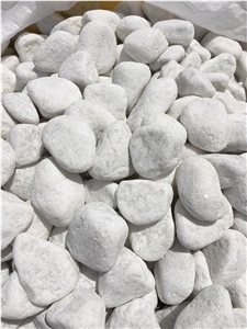 Nature Carrara White Marble Pebblestone Ton Sale