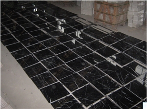 Nero Marquina Black Marble Slab Wall Floor Tile